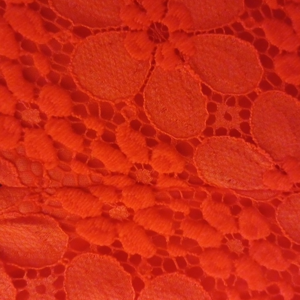 NWT Karl Lagerfeld Paris Vibrant Coral Red Mini Dress - Picture 4 of 9